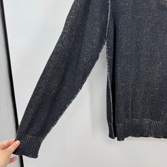 VTG Y2K BKE by Buckle Quarter Zip Sweater Mens L Black Gray NEW Knit Pullover - Picture 4 of 9